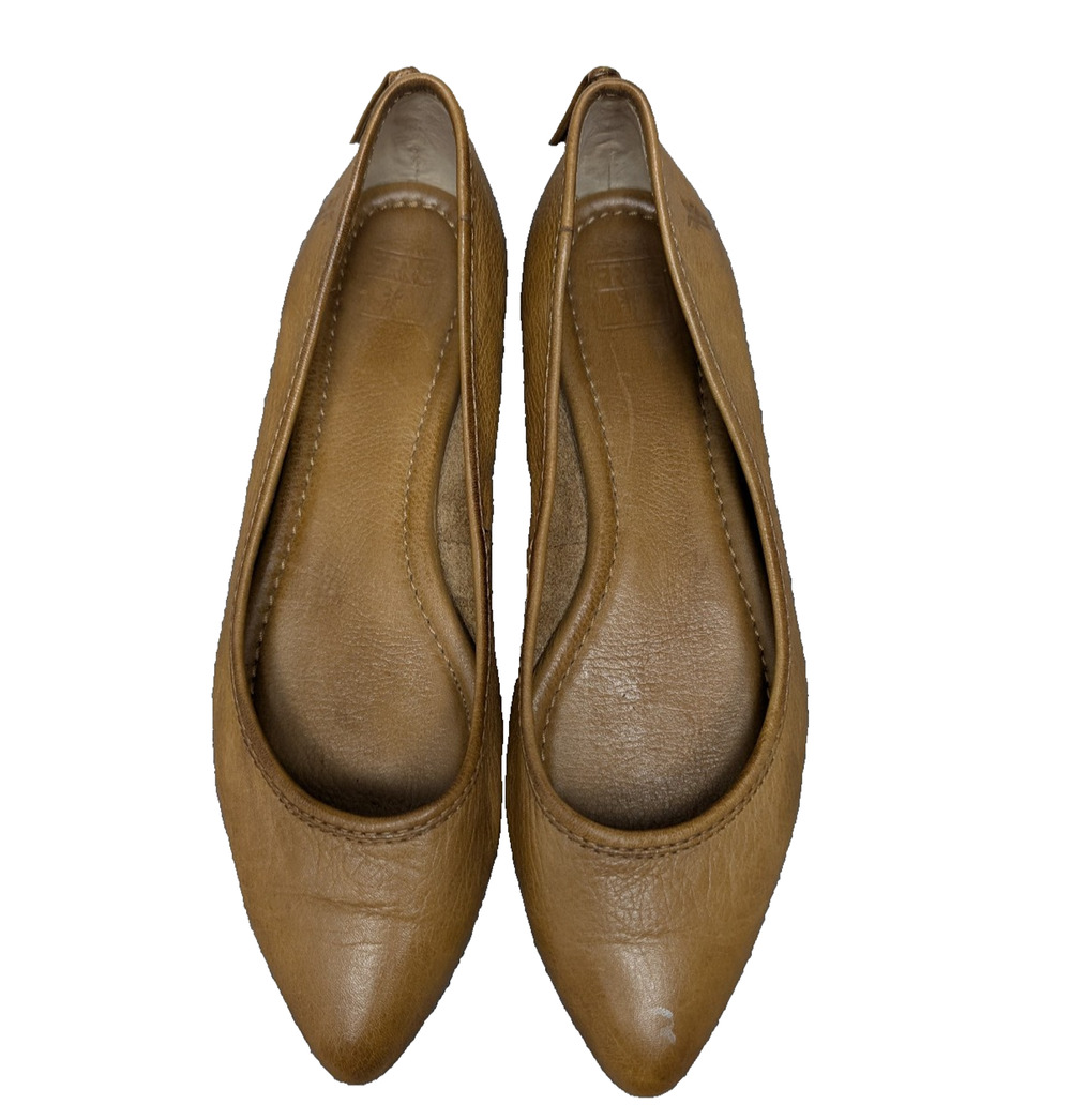 Frye Regina Flats Womens 9 Leather Boho Western Classic Preppy Timeless Pointed